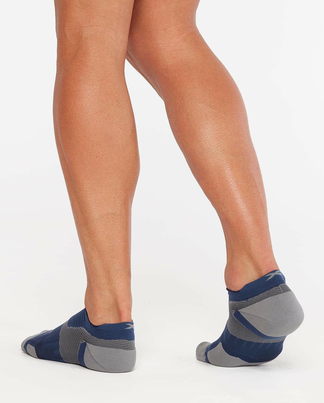 2XU NO SHOW CUSHION BLUE STEEL/GREY - Image 2