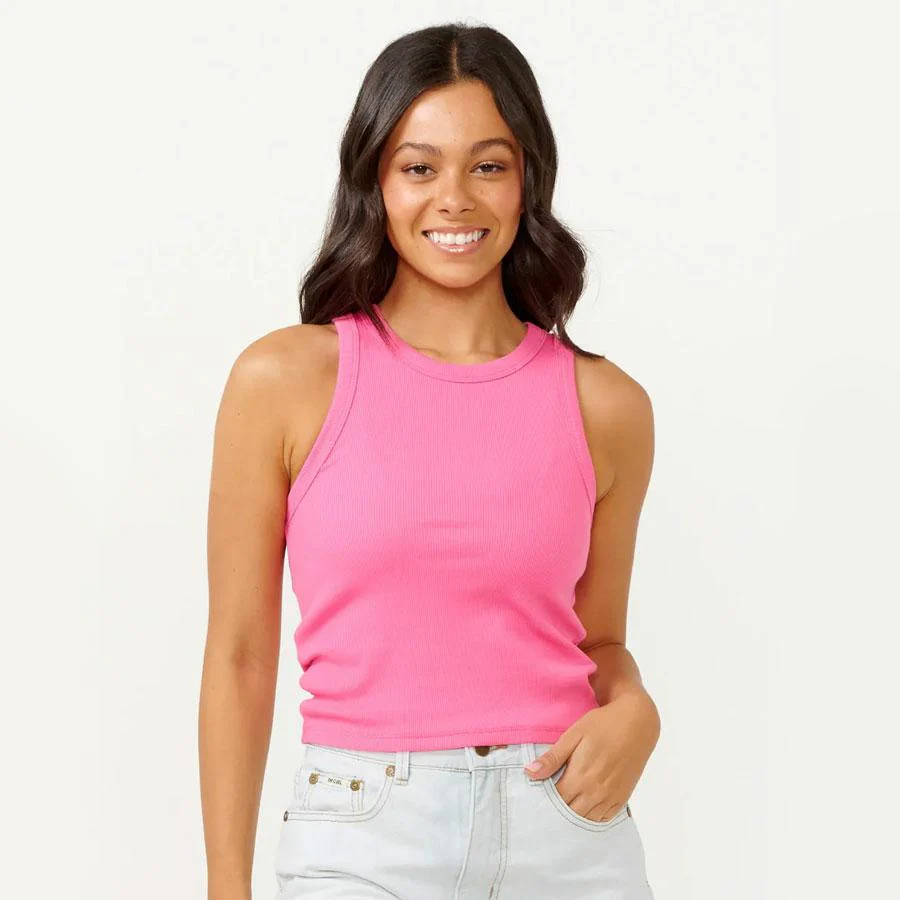 CLASSIC RIBBED TANK HOT PINK