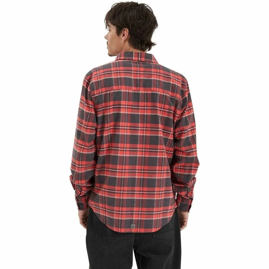DIAN YARN DYED CASUAL LS FLAME SCARLET CHECK - Image 2