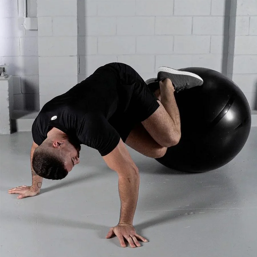 GYM BALL 75CM BLACK - Image 3