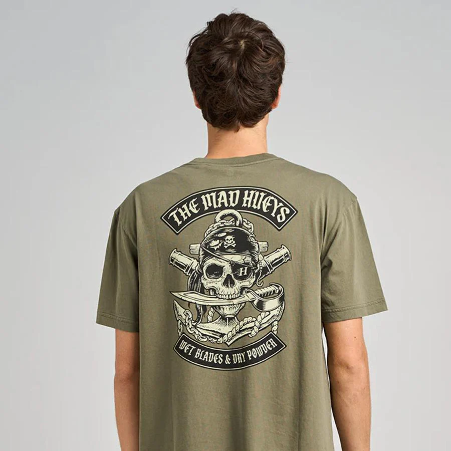 HUEYS PIRATE | SS TEE OLIVE - Image 2