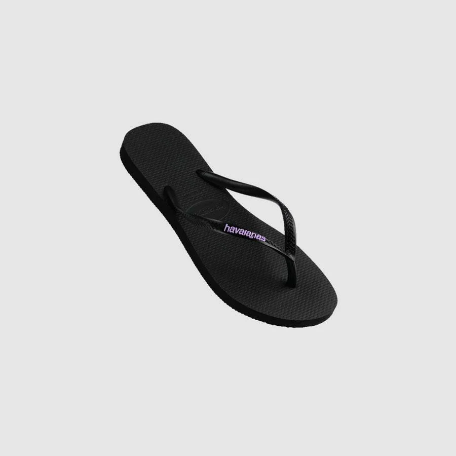 KIDS SLIM RUBBER LOGO BLA BLACK/LILAC - Image 3