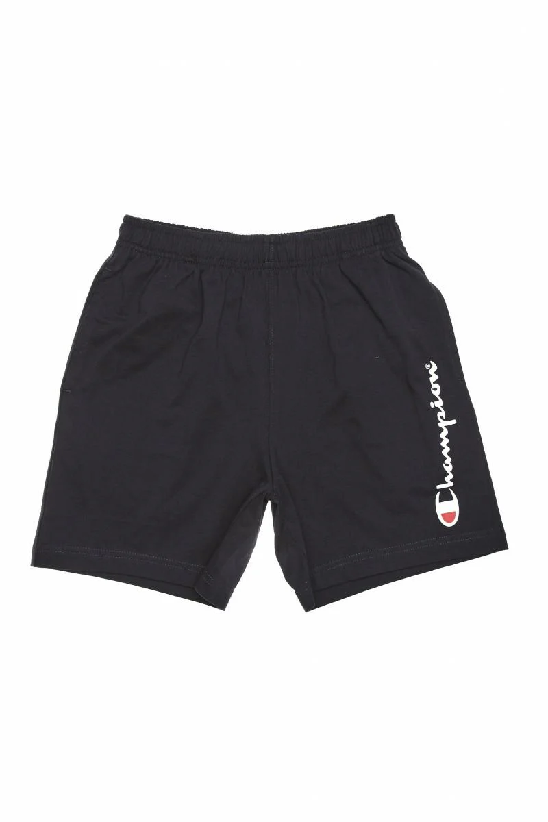 SCRIPT JERSEY SHORT BLK