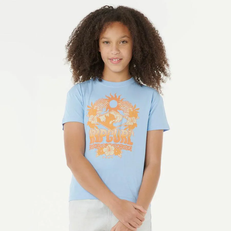 SUN SOL BOBBI TEE -GIRL MID BLUE